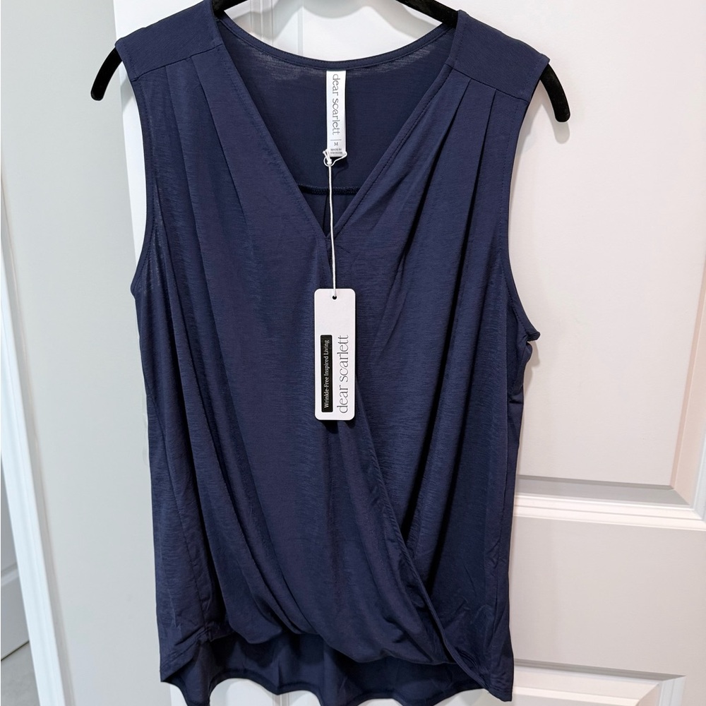 Dear Scarlett Women's Navy V-Neck Blouse